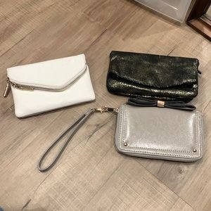 Assorted clutches handbags wristlet